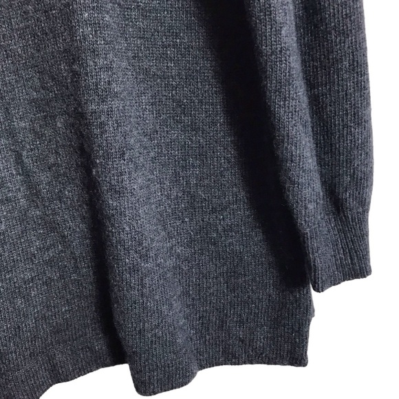 J Crew Large Gray Navy Wool Blend Jeweled-starburst‎ Sparkle Sweater Holiday - Picture 8 of 10